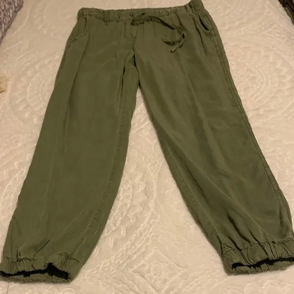 NWOT Sanctuary Green Tencel Joggers - Picture 1 of 9